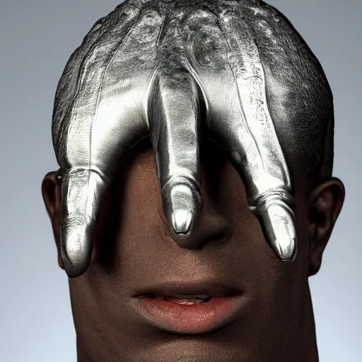 Image similar to handman handmale handhead head with horn in form of hand
