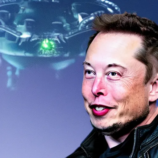 Image similar to Elon musk fighting aliens