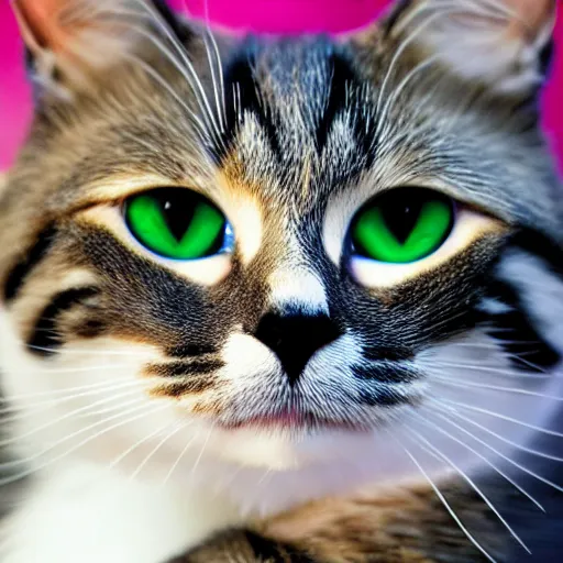 Image similar to a cat with far apart small eyes,