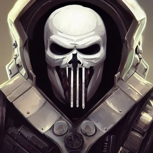 Image similar to Boris Johnson as Punisher, armor plate, realistic portrait, symmetrical, highly detailed, digital painting, artstation, concept art, smooth, sharp focus, illustration, cinematic lighting, art by artgerm and greg rutkowski and alphonse mucha