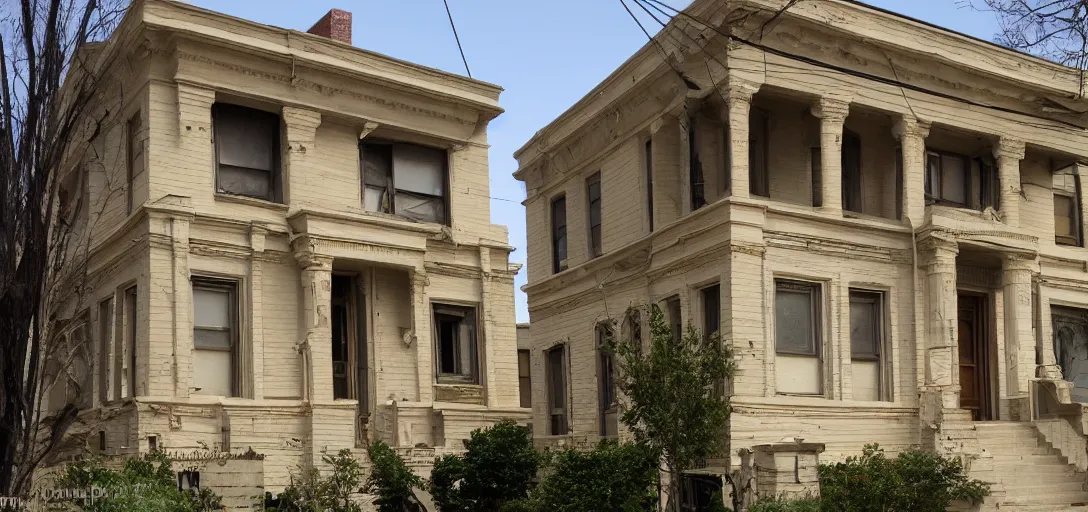 Image similar to egyptian revival house on south side of chicago.