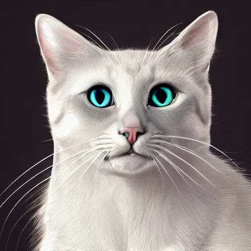 Prompt: a beautifully detailed rendering of a Photorealistic angelic cat. Hyperdetailed photorealism, 108 megapixels, beautiful colors, artstation concept art
