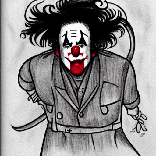 3 0 s drawing style, horror, it clown, leatherface, | Stable Diffusion ...