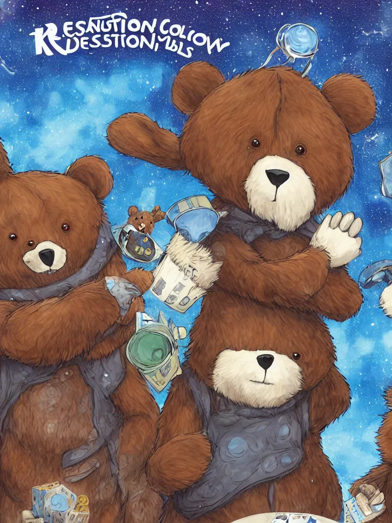 Image similar to resolution 4k furry brown bear in blue hoodie family together happy cool galactic color background made in abyss design Tony DiTerlizzi story book fantasy bearstine bears A anthropomorphic rabbit, dog, cat and bear wearing red track suits on a shady street playing dice in an alleyway squatting while holding red solo cup during midnight in the style soft and warm ,white birtch , the value of love a clear prismatic pink sky, loss , unnerving , disheartening , love, warm ,Luminism, prismatic , fractals , anthro bear cute , art in the style of Tony DiTerlizzi , Francisco de Goya and Akihito Tsukushi and Gustave dore and Arnold Lobel