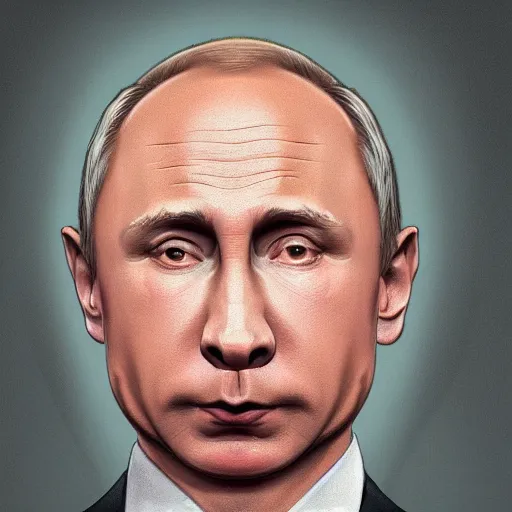 Prompt: portrait of pig nose Vladimir Putin with a pig nose, pig nose, pig nose, looking at camera, intricate, extremely detailed, digital painting, artstation, concept art, smooth, sharp focus, illustration, intimidating lighting, incredible art