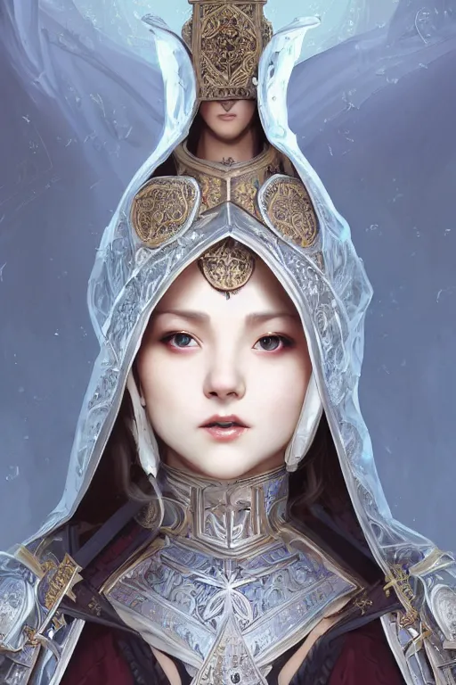 Prompt: beautiful and victorian and holy and divine and elite young medieval female like twice tzuyu white armor knight portrait +shinny eyes+front face with light flowing hair, ultradetail face, art and illustration by tian zi and craig mullins and WLOP and alphonse mucha, fantasy, intricate complexity, human structure, human anatomy, fantasy character concept, watermark, blurry, hyperrealism 8k