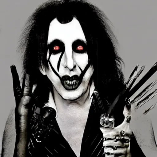 Image similar to alice cooper as marilyn manson