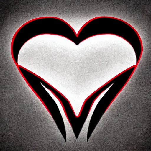 Image similar to dark magical heart logo, 4 k, vector illustration, hd