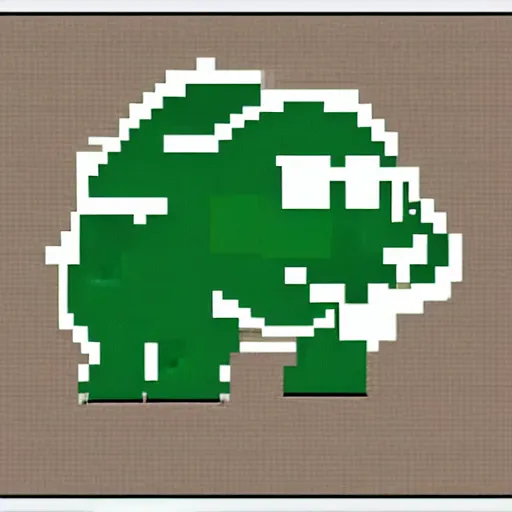 Image similar to green pig, super mario world art style, crt television