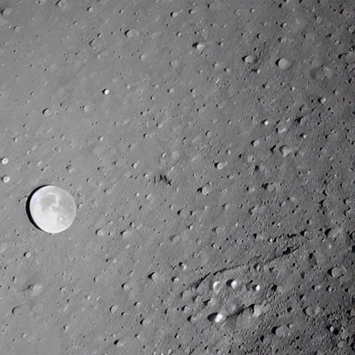 Image similar to the lunar landscape on the far side of the moon