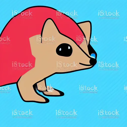 Image similar to cute adorable hedgehog sideview vector art