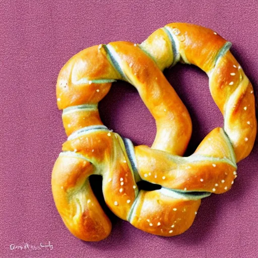 Image similar to abstract thoughts in the form of a pretzel