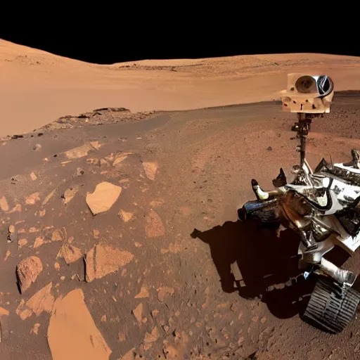 Image similar to extremely detailed photo of carl sagan riding mars rover, detailed face