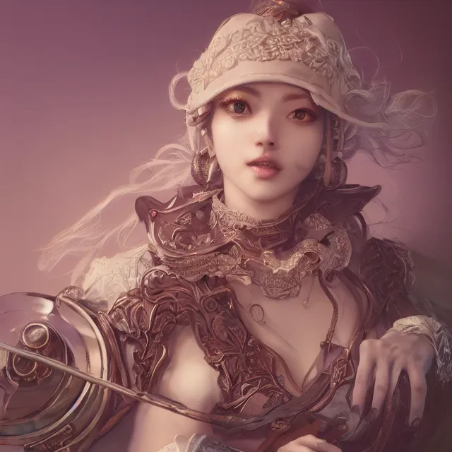 Image similar to studio portrait of neutral good colorful female cleric bard healer as absurdly beautiful, elegant, young sensual gravure idol, ultrafine hyperrealistic detailed face illustration by kim jung gi, irakli nadar, intricate linework, sharp focus, bright colors, matte, octopath traveler, final fantasy, unreal engine highly rendered, global illumination, radiant light, intricate environment