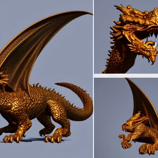 Image similar to A mix between a goldendoodle and a dragon, highly detailed, 8k, Unreal Engine render