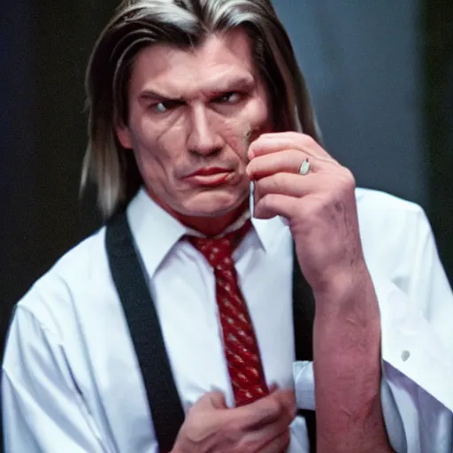 Prompt: Viktor Yushchenko as the American Psycho