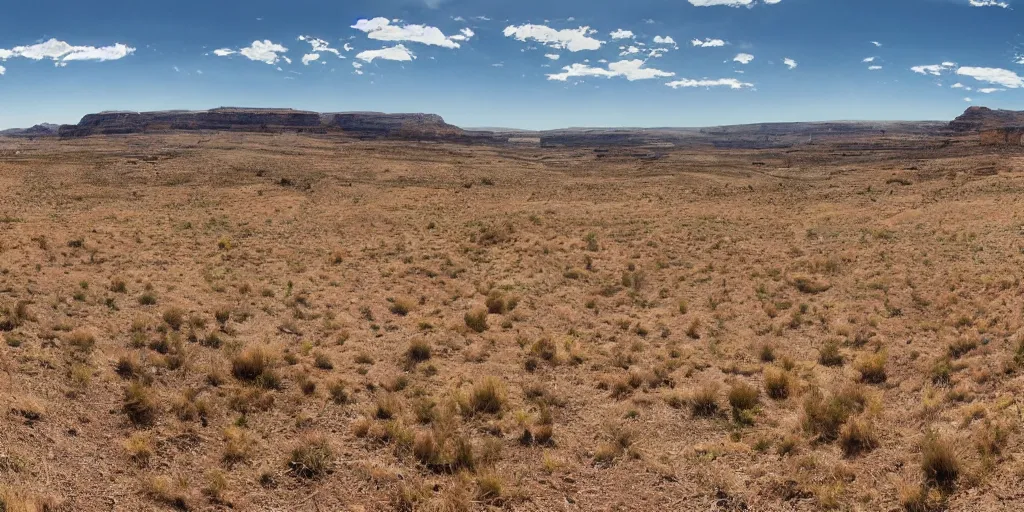 Image similar to panorama of Glitch Western landscape