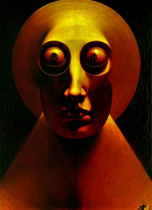 Image similar to machine to become god detailed painting by caravaggio and johann baptist zimmermann and zdzisław beksinski