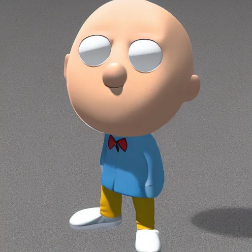 Image similar to 3d render of stewie griffin