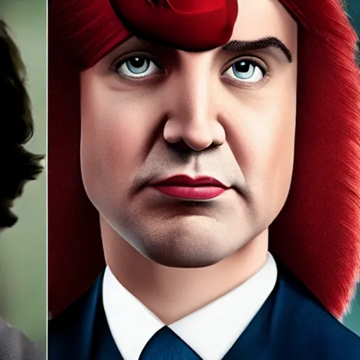 Image similar to justin trudeau as lord farquad, movie still