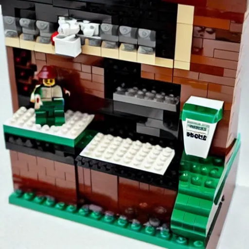 Image similar to Starbucks barista Lego set