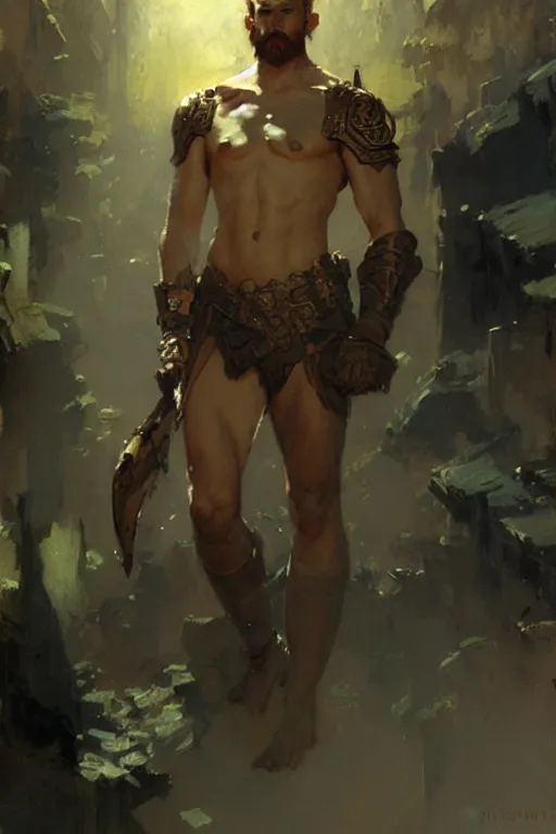 Image similar to attractive man, dnd, painting by gaston bussiere, craig mullins, greg rutkowski, yoji shinkawa