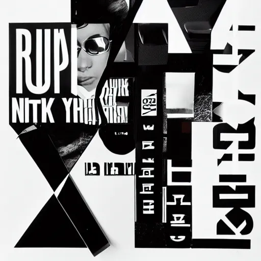 Image similar to black on white typography campaign in style of david rudnick, eric hu, guccimaze, acid, y 2 k, 4 k sharpening,