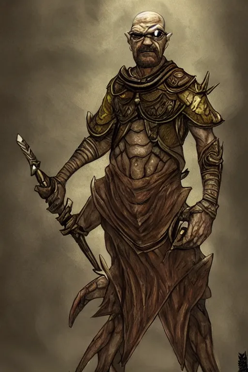 Image similar to Walter White as Dagoth Ur from Morrowind , concept art