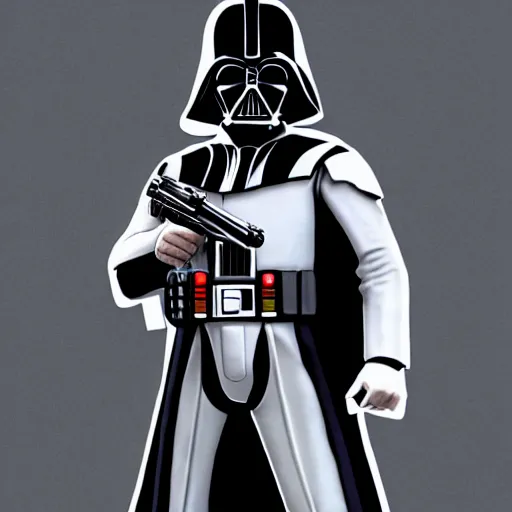 Image similar to darth vader, in the style of gta 5 loading screen, illustrated