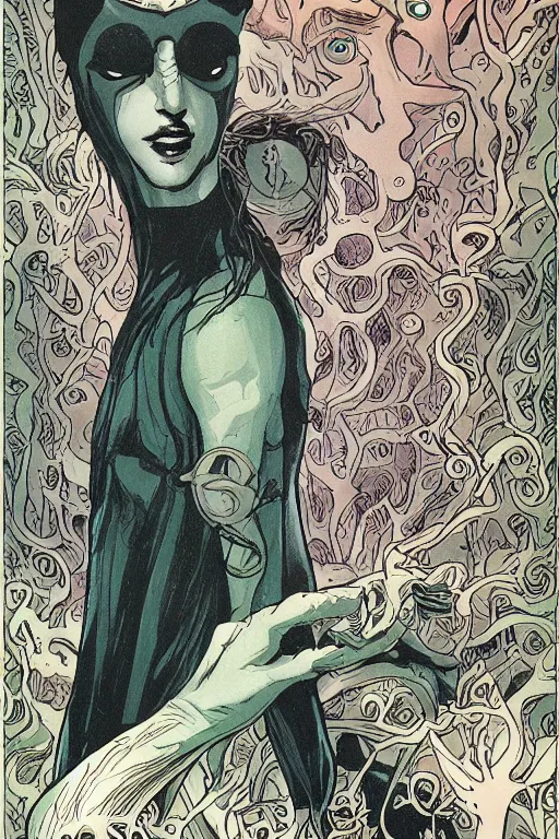 Image similar to pan's labyrinth comic cover, four - color process