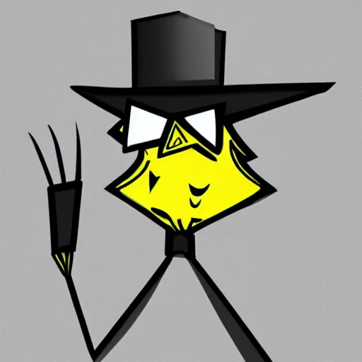 Prompt: Robotic bill cipher, ultrarealistic cartoon style