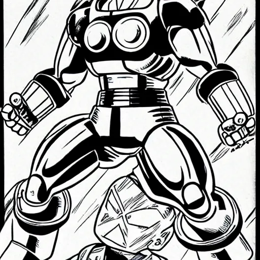 Prompt: iron man drawn by akira toriyama in dragon ball z style