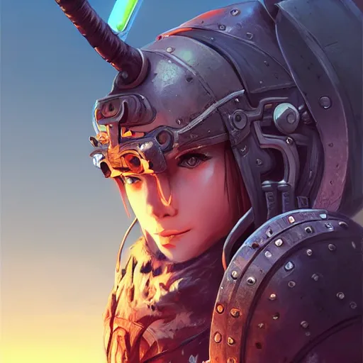 Image similar to cyberpunk viking helmet mask warrior goddess robot ninja fantasy, art gta 5 cover, official fanart behance hd artstation by jesper ejsing, by rhads, makoto shinkai and lois van baarle, ilya kuvshinov, ossdraws