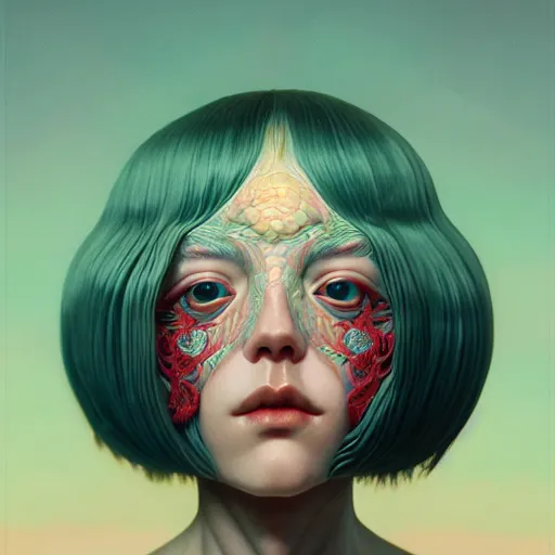 Prompt: translucent skin, subsurface scattering :: by Martine Johanna and Simon Stålenhag and Chie Yoshii and Casey Weldon and Guillermo del toro :: ornate, dynamic, particulate, rich colors, intricate, elegant, highly detailed, centered, artstation, smooth, sharp focus, octane render, 3d