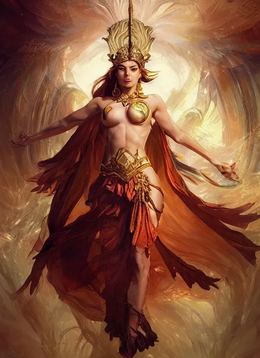 Prompt: kantir, the patron of march, god of spring, action portrait, highly detailed, digital painting, trending on artstation, concept art, sharp focus, illustration, art by artgerm and greg rutkowski and magali villeneuve, wlop, artgerm, greg rutkowski, alphonse mucha, rhads, masterpiece