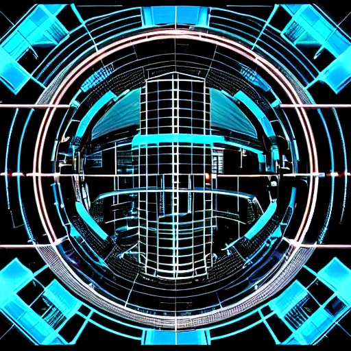 Image similar to “ new york city in the style of tron ”