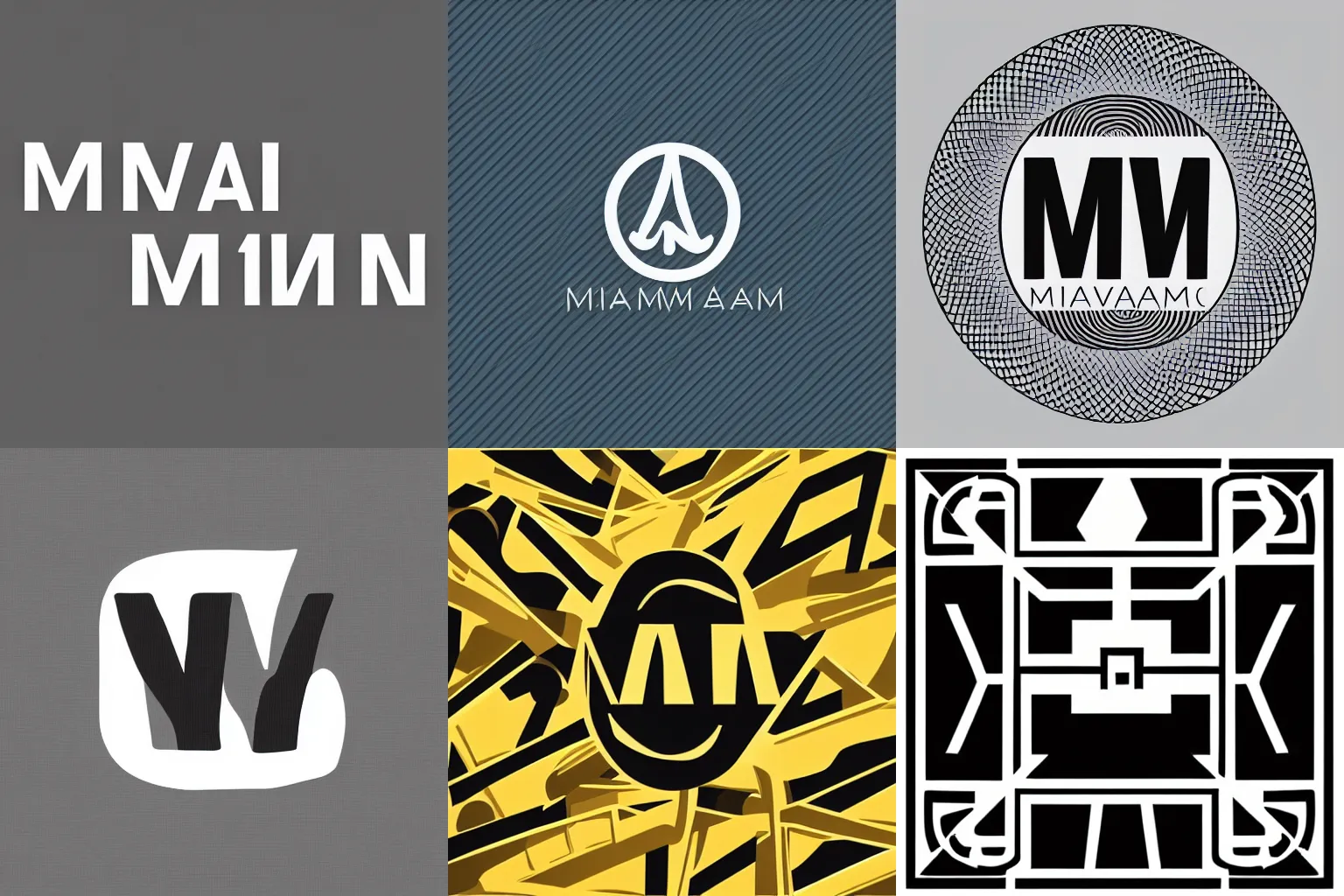 Prompt: logo of MIVAM, a modern art museum, high-quality, minimalist, vector art.