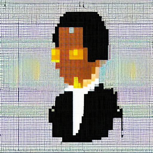 Image similar to a pixelated man