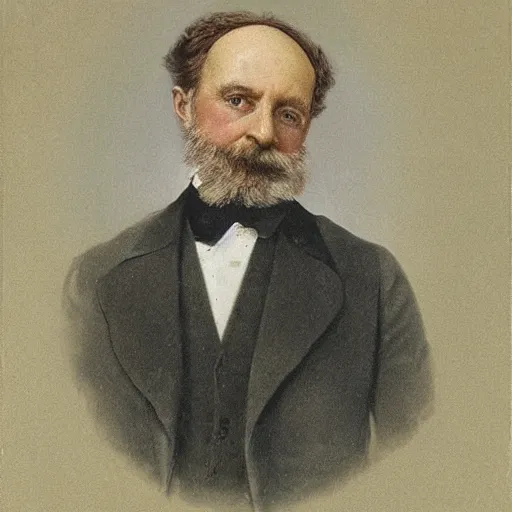 Image similar to portrait of an edwardian inventor, painted by charles edward halle