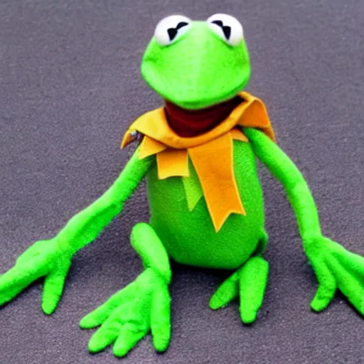 Image similar to kermit the frog kermitting crime