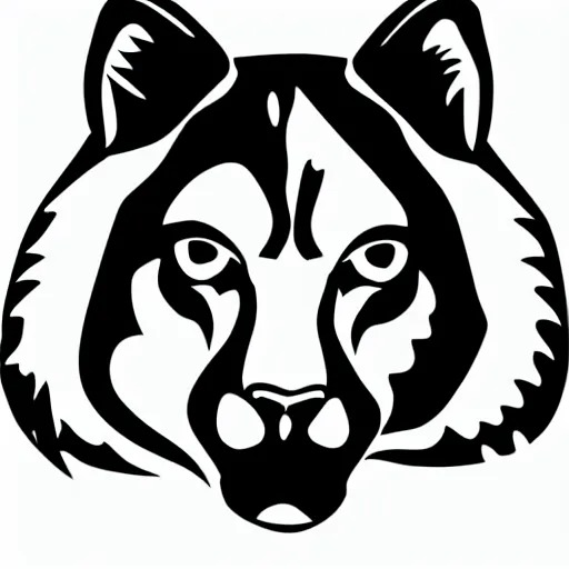 Image similar to a vector logo of a cougar. Photoshop vector.