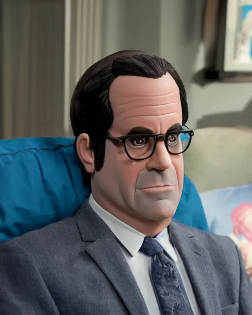 Prompt: david wallace as a muppet. highly detailed felt. hyper real photo. 4 k.