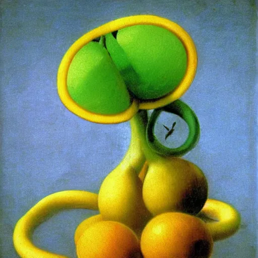 Prompt: Pokemon Bellsprout portrait by Caravaggio. High quality.