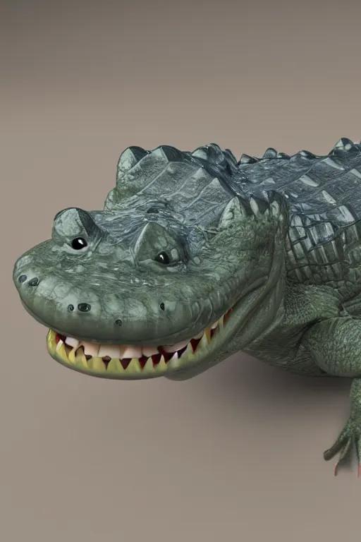 Prompt: a cute crocodile wearing a formal overcoat Pixar style 3D render octane render unreal engine 5 path tracing cute Pixar style 4K natural