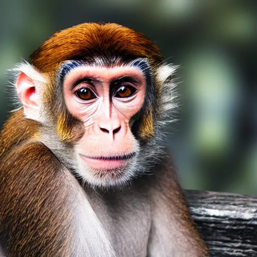 Image similar to high quality portrait of a monkey, studio photograph, photograph, realistic photo, 8k photo, 4k photo, stock photo, high resolution, cinematic shot, high detail