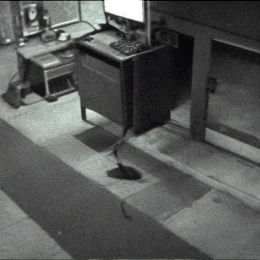 Image similar to a bizarre monster caught on a security camera