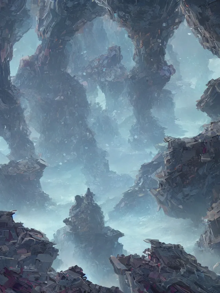 Image similar to fractal by Disney Concept Artists, blunt borders, rule of thirds