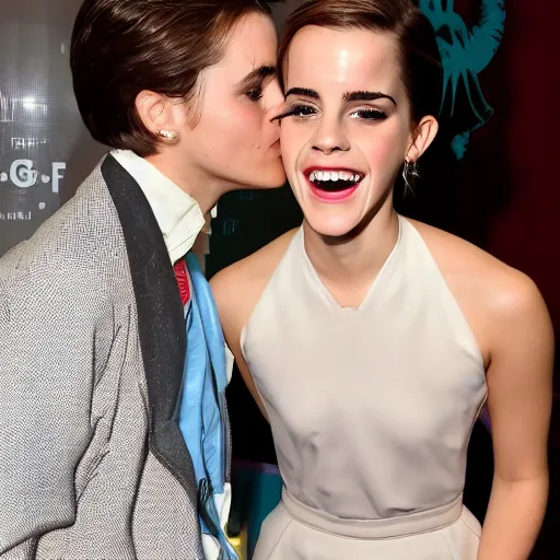 Prompt: emma watson smells a fart by dr. seuss