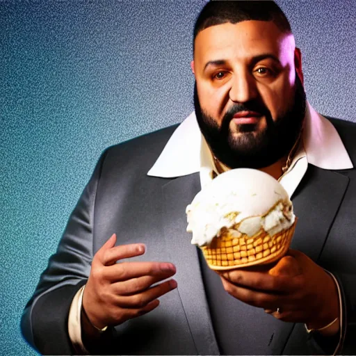 Prompt: a highly detailed realistic photographic render saint dj khaled with ice cream in hands, religious sculpture, cinematic lighting, cinematic scene, Volumetric lighting, Atmospheric scene, Dark, Horror, Atmospheric lighting, Global illumination, realistic, photo realism, hyper realistic, hyper realism, photo realisitc, cinematic render, film, beautifully lit, ray traced, octane 3D render, octane render, unreal engine