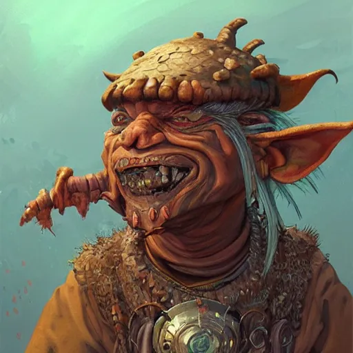 Prompt: a detailed portrait of a goblin shaman, by victo ngai and justin gerard, digital art, realistic painting, very detailed, fantasy, dnd, trending on artstation